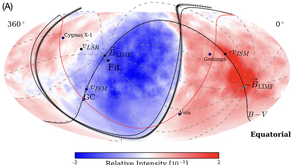 All-sky Measurement of the Anisotropy of Cosmic Rays at 10 TeV and Mapping of the Local Interstellar Magnetic Field